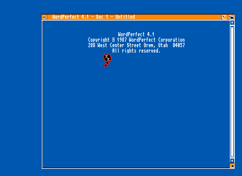 WordPerfect 4.1 for Amiga - Splash